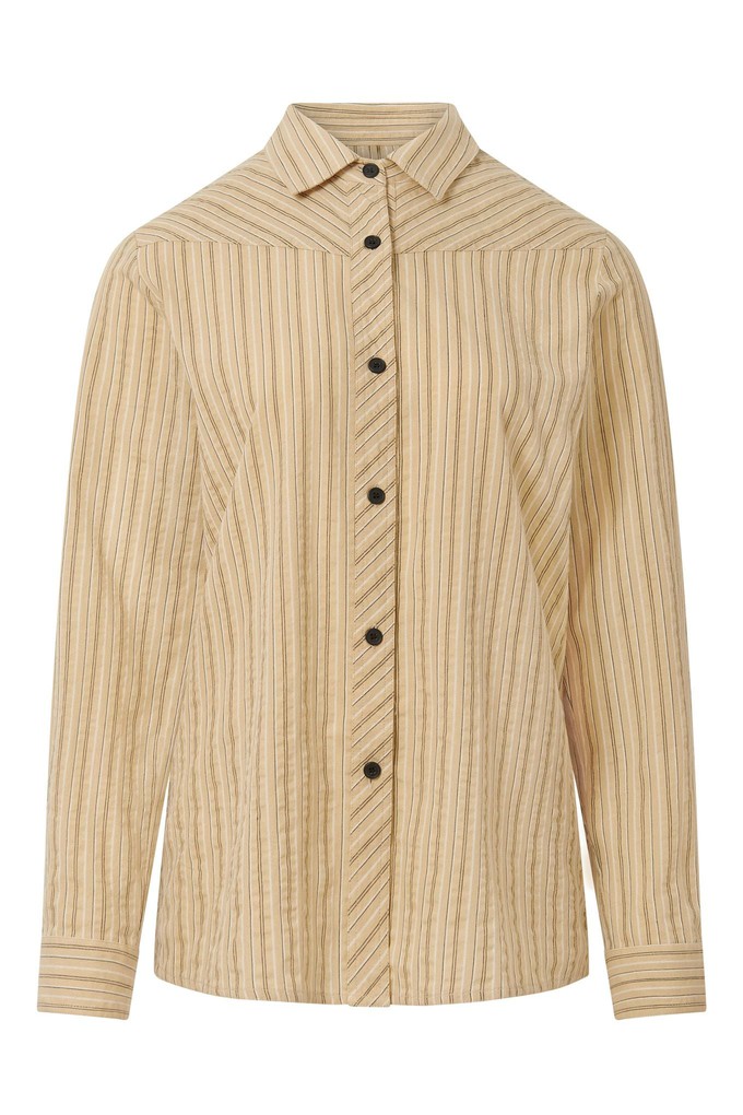 RIO - Organic Cotton Shirt - Oat Stripe from KOMODO