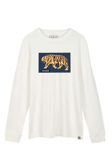 HAKON BENGAL TIGER - Organic Cotton Tee Off White via KOMODO