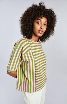 JUNIPER - Organic Cotton Top Pink Stripe via KOMODO