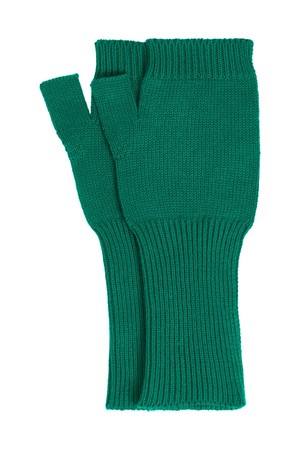 JAS - GOTS Organic Cotton Fingerless Gloves - Bright Green from KOMODO