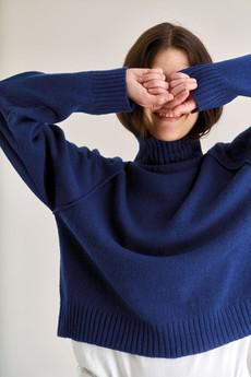 MILLIE Wool Top - Navy via KOMODO