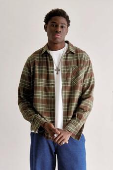 SANTI Organic Cotton Flannel Shirt - Green via KOMODO