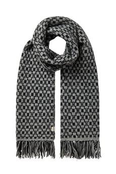 ABSTRACT Wool Scarf - Grey via KOMODO