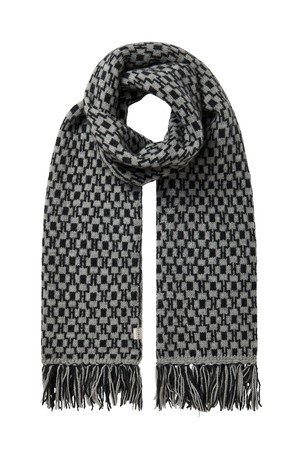 ABSTRACT Wool Scarf - Grey from KOMODO