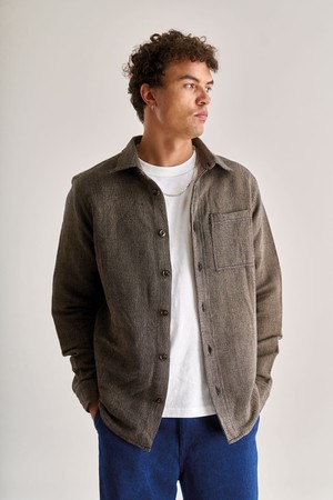 SHANTI Hand Woven Cotton Over Shirt - Brown from KOMODO