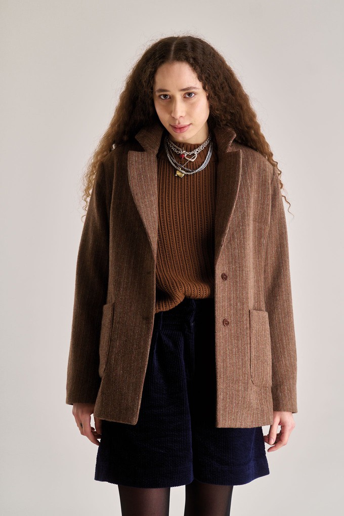 OPHELIA Recycled Poly Wool Blazer - Biscuit from KOMODO