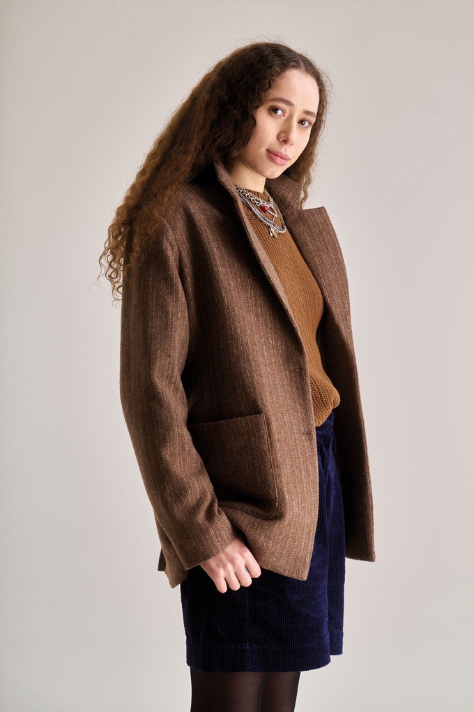 OPHELIA Recycled Poly Wool Blazer - Biscuit from KOMODO