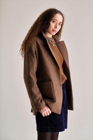 OPHELIA Recycled Poly Wool Blazer - Biscuit from KOMODO