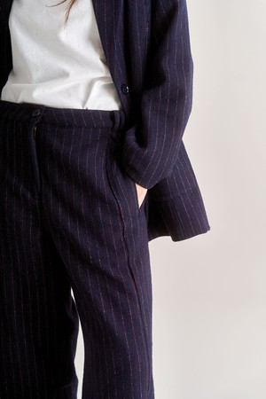 MADDIE Recycled Poly Wool Trouser - Navy from KOMODO MADDIE Recycled Poly Wool Trouser - Navy from KOMODO