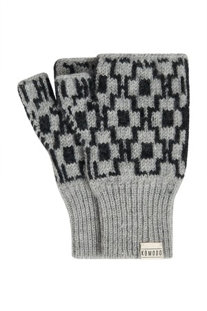 ABSTRACT Lambswool Gloves - Grey from KOMODO