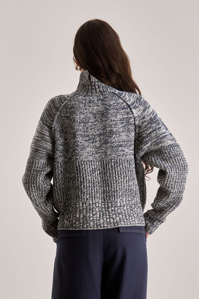 MILLIE Wool Stripe Jumper - Charcoal from KOMODO