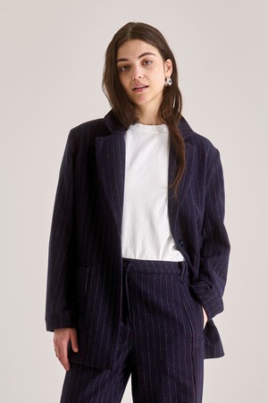 OPHELIA Recycled Poly Wool Blazer - Navy from KOMODO