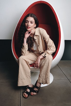 RIO - Organic Cotton Shirt - Oat Stripe from KOMODO