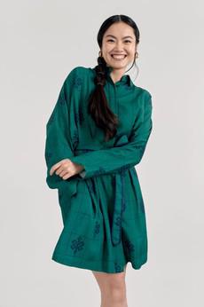 SEBA Tencel Dress - Green Eternal Knot Print via KOMODO