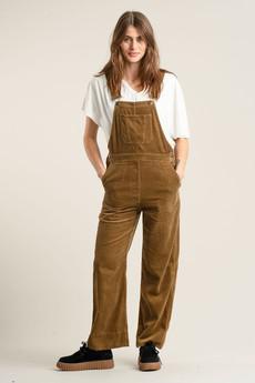 LENI Organic Cotton Cord Dungaree - Olive via KOMODO