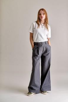SOFIA Cotton Tencel Trouser - Grey via KOMODO