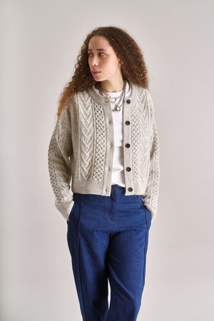 CHARLIE Lambswool Cardigan- Natural from KOMODO