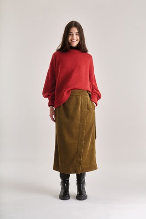 SANTO Organic Cotton Cord Skirt - Olive from KOMODO