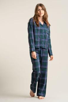 JIM JAM Womens Organic Cotton Pyjama Set - Black Watch via KOMODO