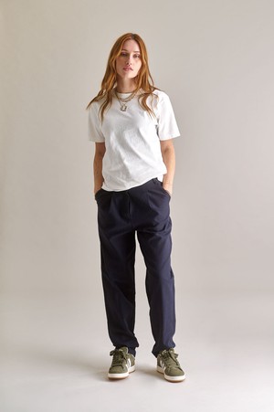 LYLA Cotton Tencel Trouser - Navy from KOMODO LYLA Cotton Tencel Trouser - Navy from KOMODO