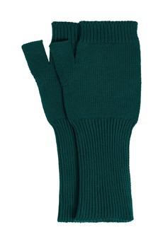 JAS - GOTS Organic Cotton Fingerless Gloves - Green via KOMODO