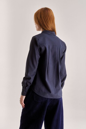 KENJI Cotton Tencel Shirt - Navy from KOMODO