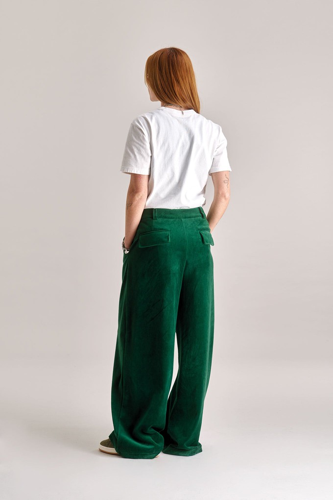 SOFIA Velvet Trouser - Green from KOMODO SOFIA Velvet Trouser - Green from KOMODO