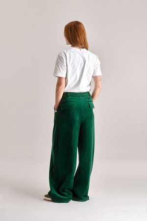 SOFIA Velvet Trouser - Green from KOMODO SOFIA Velvet Trouser - Green from KOMODO
