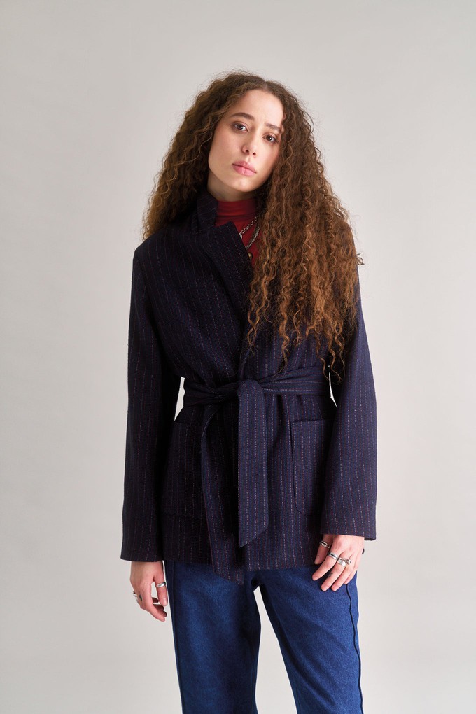 OPHELIA Recycled Poly Wool Blazer - Navy from KOMODO
