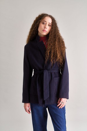 OPHELIA Recycled Poly Wool Blazer - Navy from KOMODO