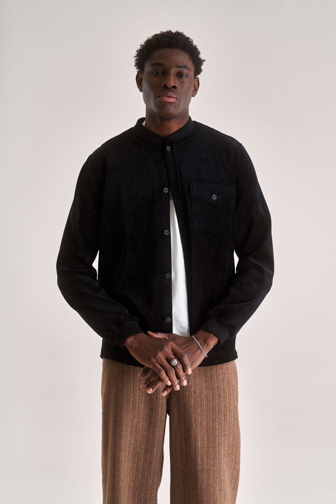 COLE Organic Cotton Poly Velvet - Black from KOMODO