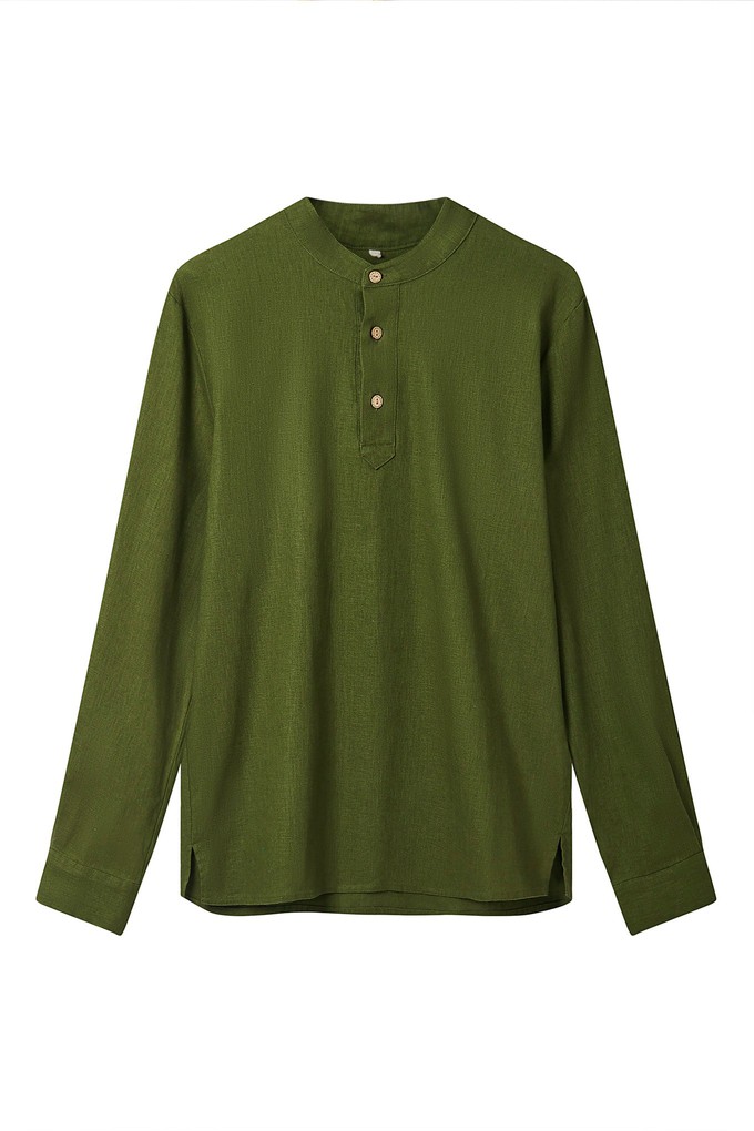 ELIJAH - Organic Linen Cotton Shirt - Khaki from KOMODO
