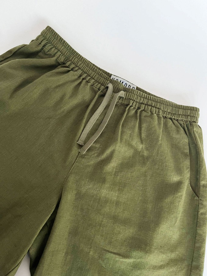 JERRY - Organic Linen Cotton Shorts - Khaki from KOMODO