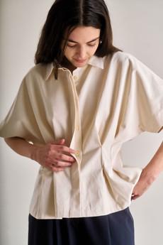 AMALIE Cotton Tencel Top - Cream via KOMODO