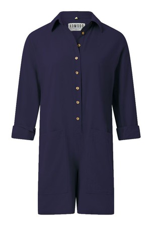 TIFF - Organic Cotton Cheesecloth Playsuit - Navy from KOMODO