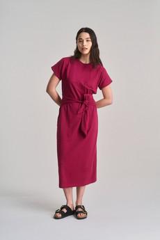 FONDA - Organic Cotton Jersey Dress - Berry via KOMODO
