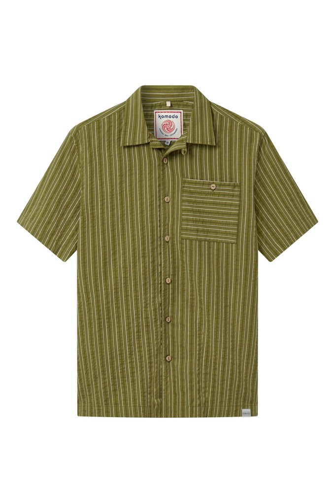 SPINDRIFT - Organic Cotton Shirt - Green Stripe from KOMODO