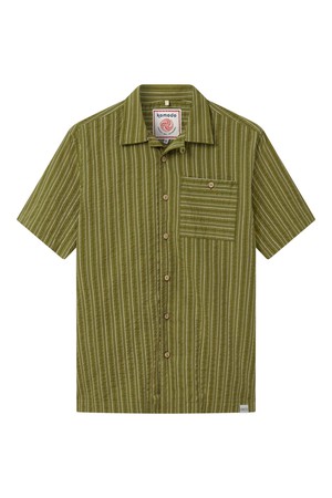 SPINDRIFT - Organic Cotton Shirt - Green Stripe from KOMODO