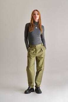 LYLA Cotton Tencel Trouser - Olive via KOMODO