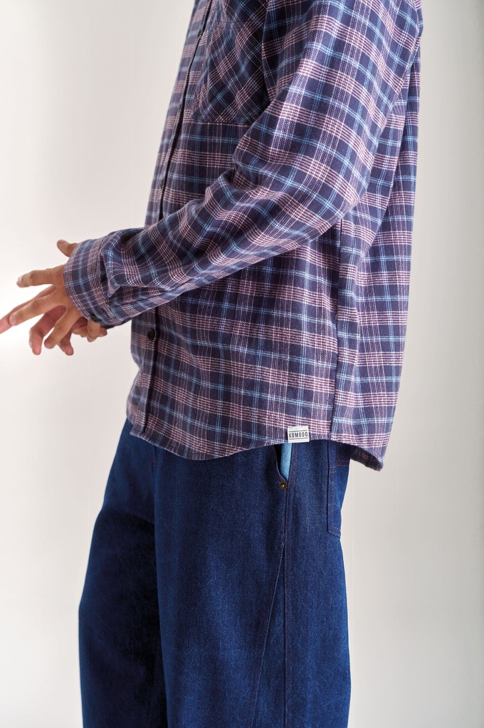 SANTI Organic Cotton Flannel Shirt - Purple from KOMODO