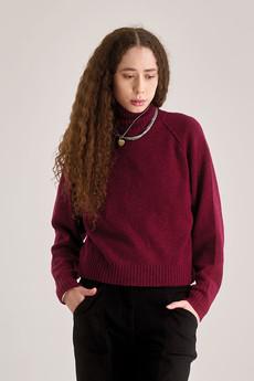 MILLIE Wool Jumper - Wine Red via KOMODO