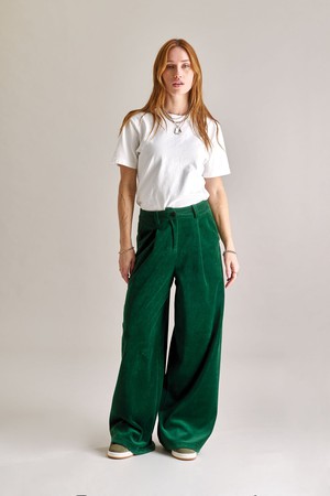 SOFIA Velvet Trouser - Green from KOMODO SOFIA Velvet Trouser - Green from KOMODO