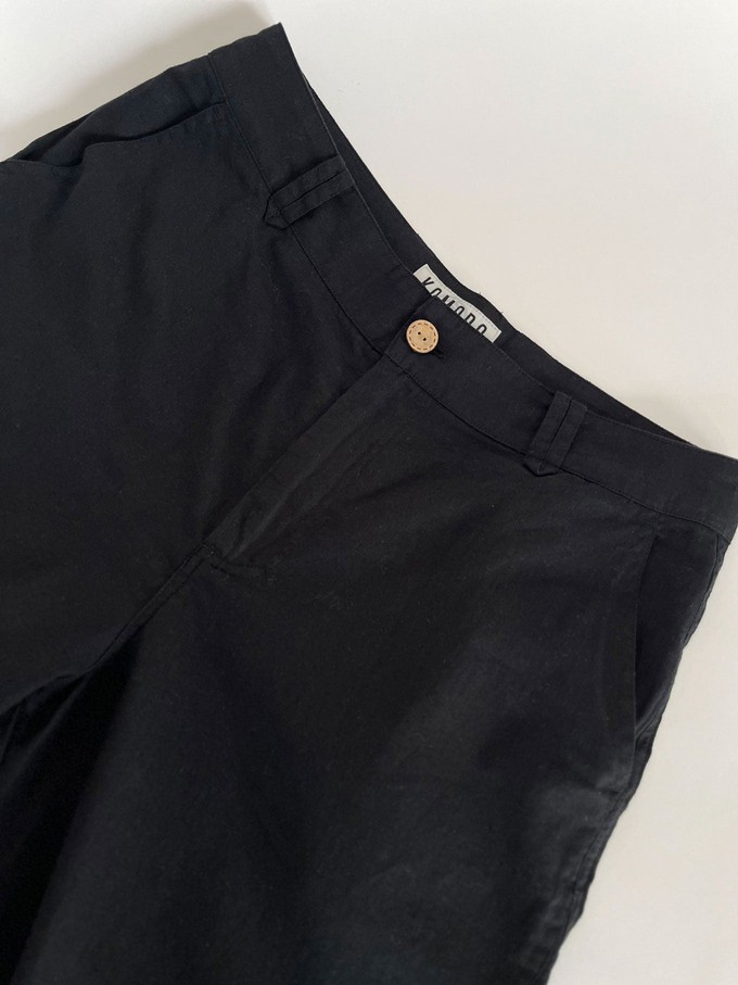 MAKULU - Organic Linen Cotton Trouser - Black from KOMODO