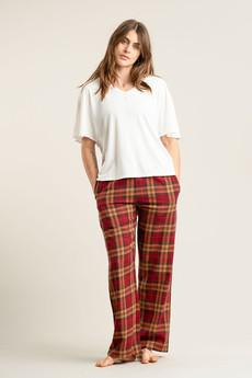 JIM JAM Womens Organic Cotton Pyjama Bottoms - Berry via KOMODO