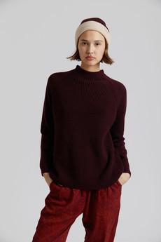 KATTY Merino Wool Jumper - Walnut via KOMODO