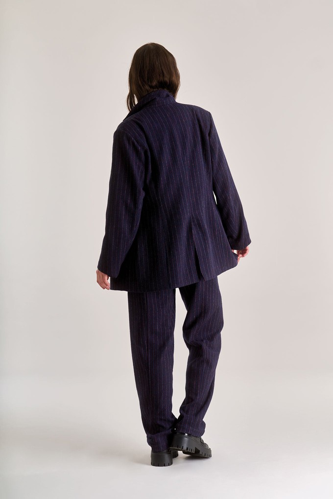 MADDIE Recycled Poly Wool Trouser - Navy from KOMODO MADDIE Recycled Poly Wool Trouser - Navy from KOMODO