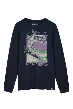 HAKON WHALE  - Organic Cotton Tee Navy from KOMODO