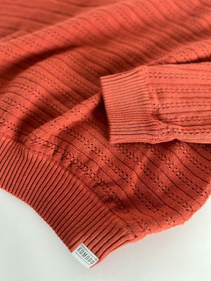 CLOVER - Pointelle Knit Organic Cotton Jumper - Clay from KOMODO