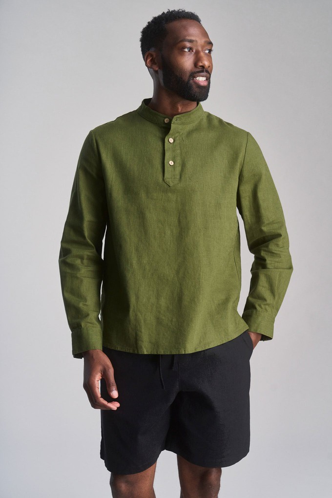 ELIJAH - Organic Linen Cotton Shirt - Khaki from KOMODO