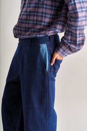 MAKULU Organic Cotton Denim Trouser - Dark Denim from KOMODO